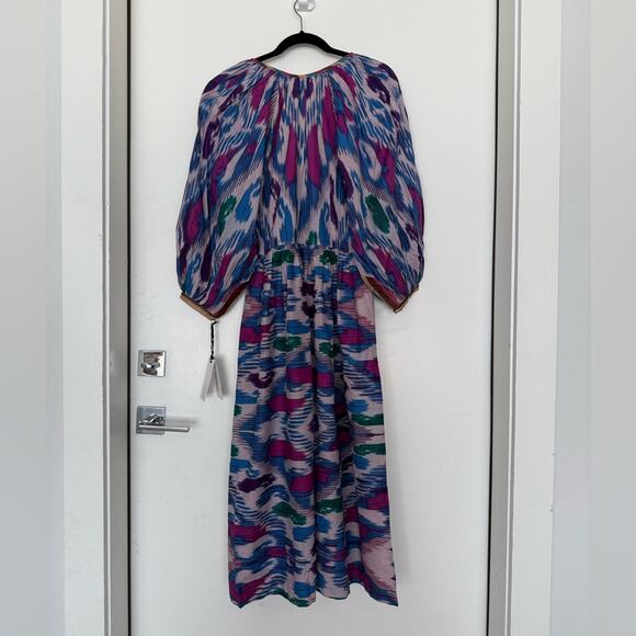 NWT NEW Alix of Bohemia Celeste Oasis Ikat Maxi Dress - Picture 8 of 9